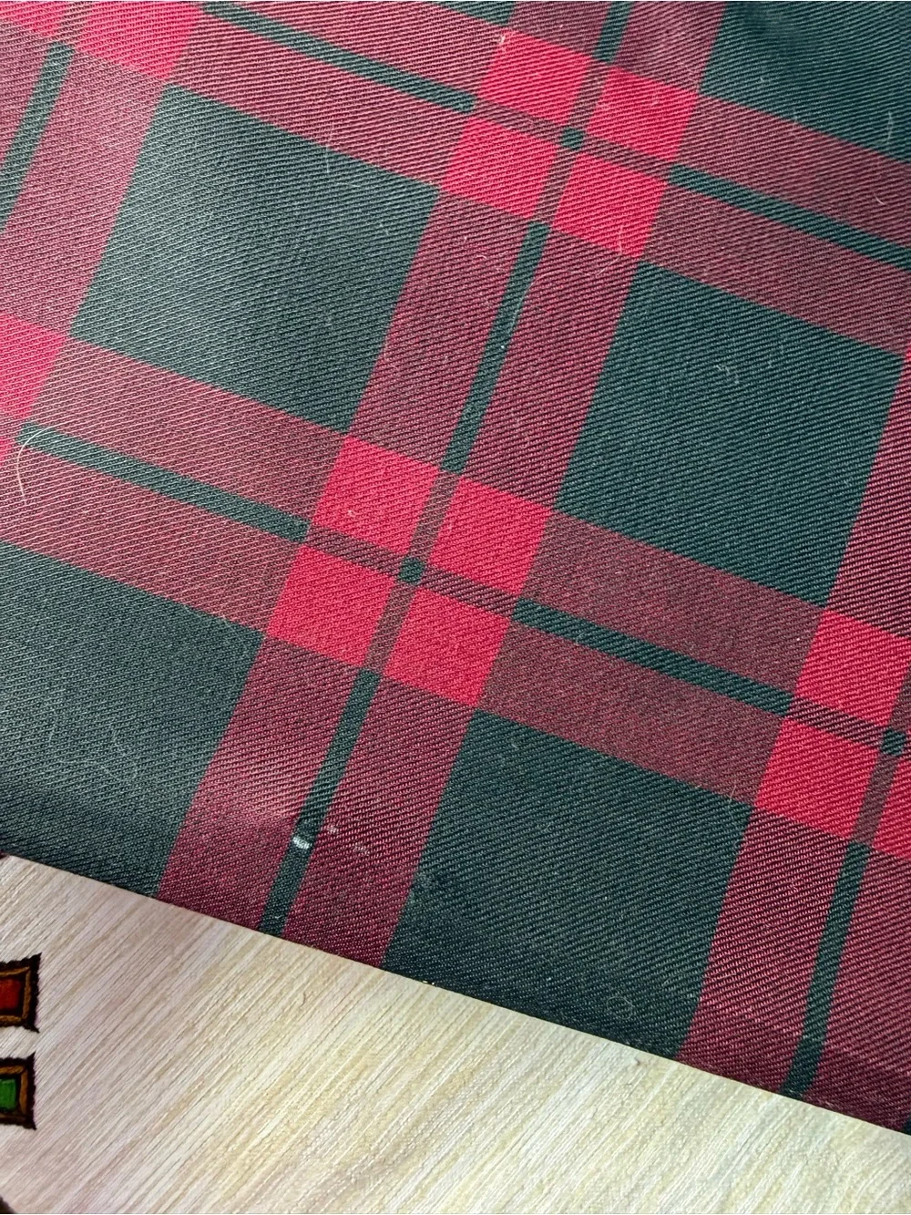 Red and Black Plaid vintage small suitcase Vinyl 70’s Bag camp core